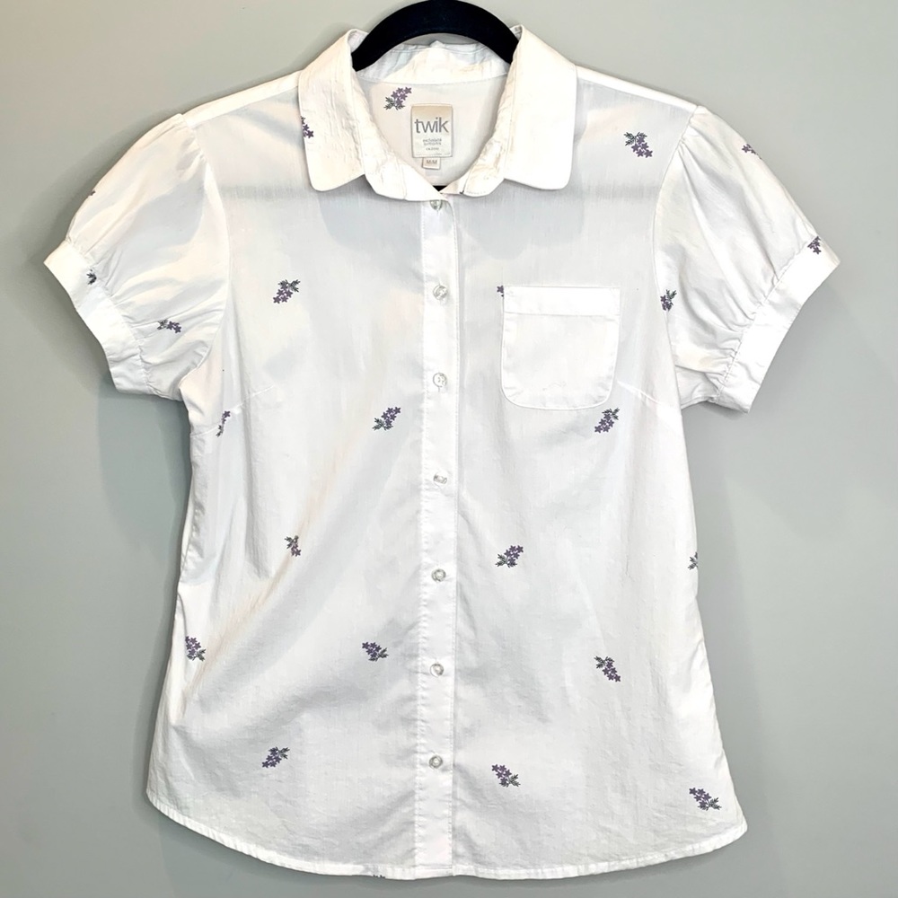 TWIK Short Sleeved White Blouse